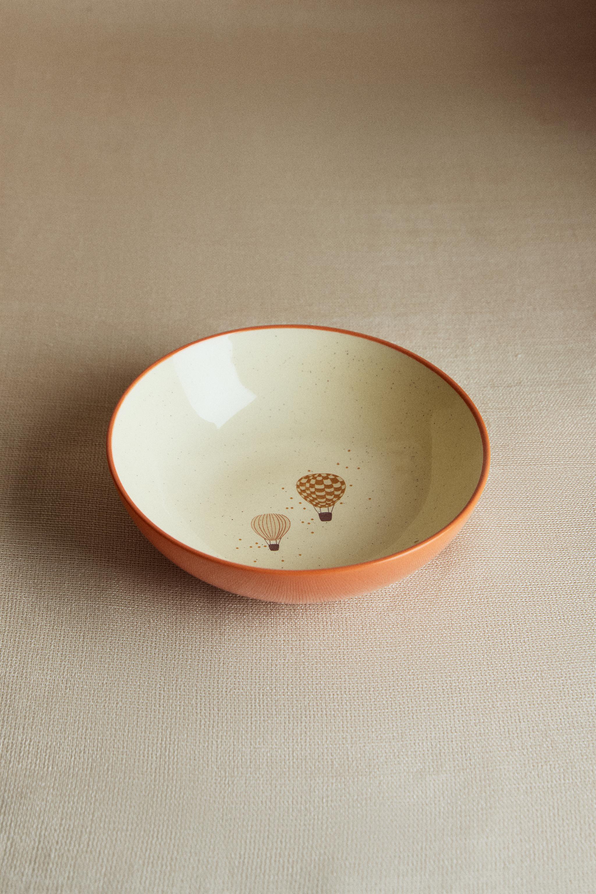 CHILDREN'S CERAMIC HOT AIR BALLOON BOWL